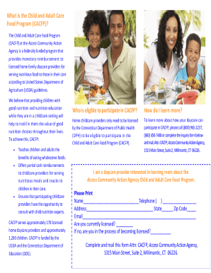 Fillable Online www.fns.usda.govcacfpChild and Adult Care Food ...