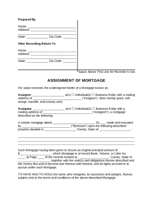 Assignment of Mortgage