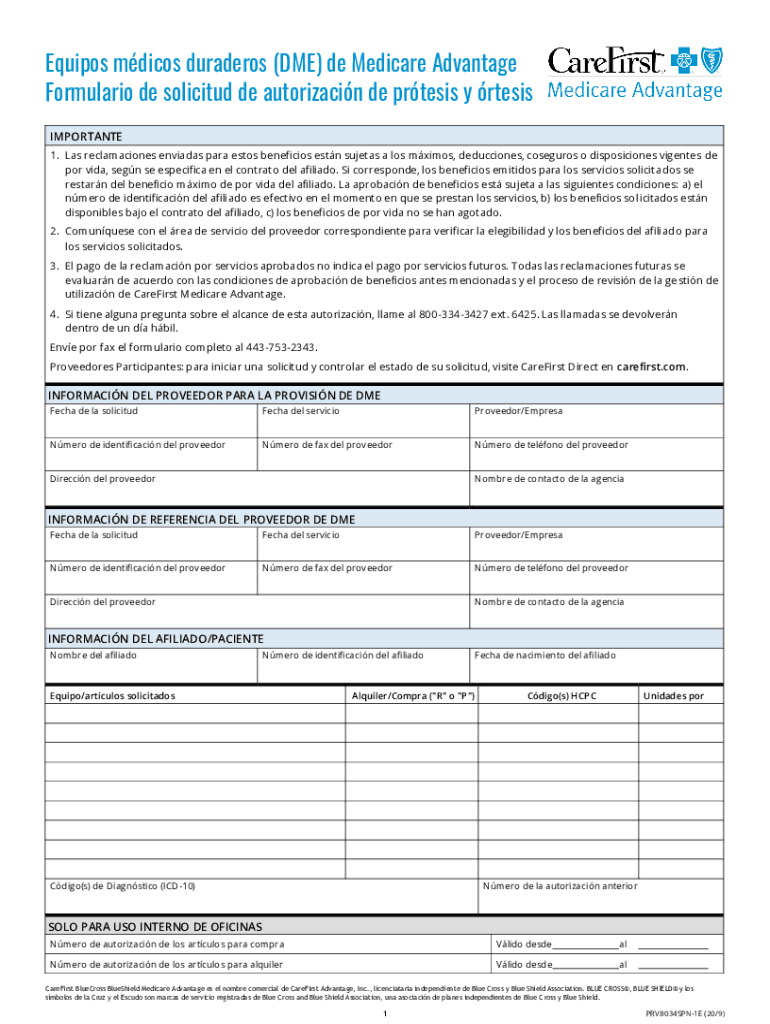 Fillable Online Prior Authorization Form DME. Prior Authorization Form