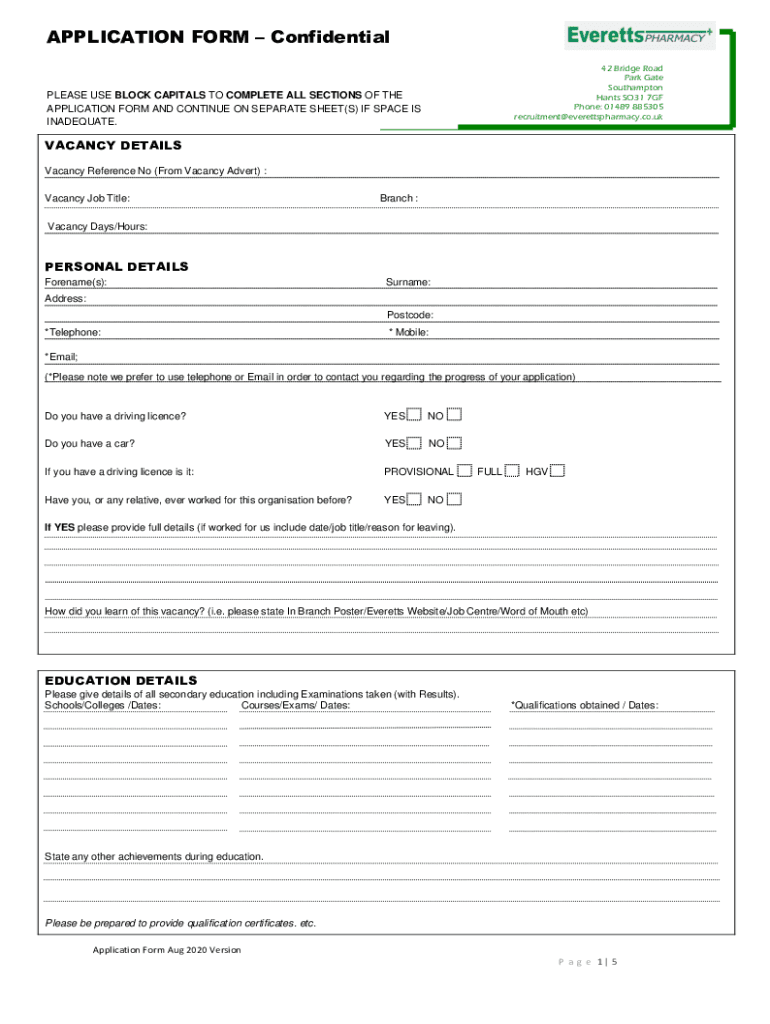 Park Gate Pharmacy - Fill Online, Printable, Fillable Preview on Page 1