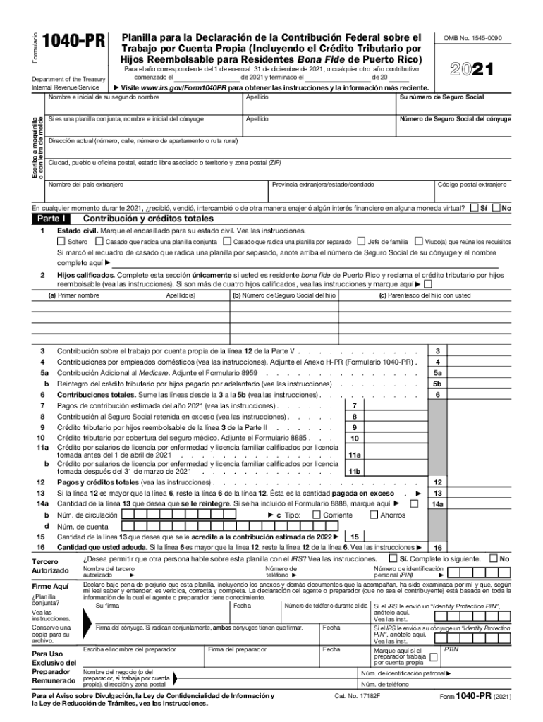 form 1040 pr Preview on Page 1.