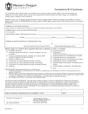 Fillable Online PDF Substitute W-9 Form - Oregon Spark Fax Email Print ...
