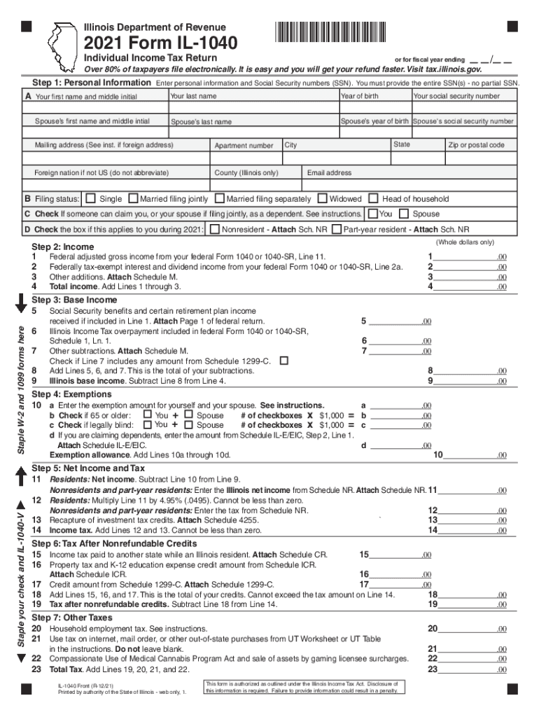 il 1040 form Preview on Page 1.