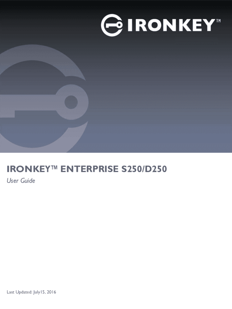 Fillable Online IRONKEY BASIC S250 USER MANUAL Pdf Download Fax Email