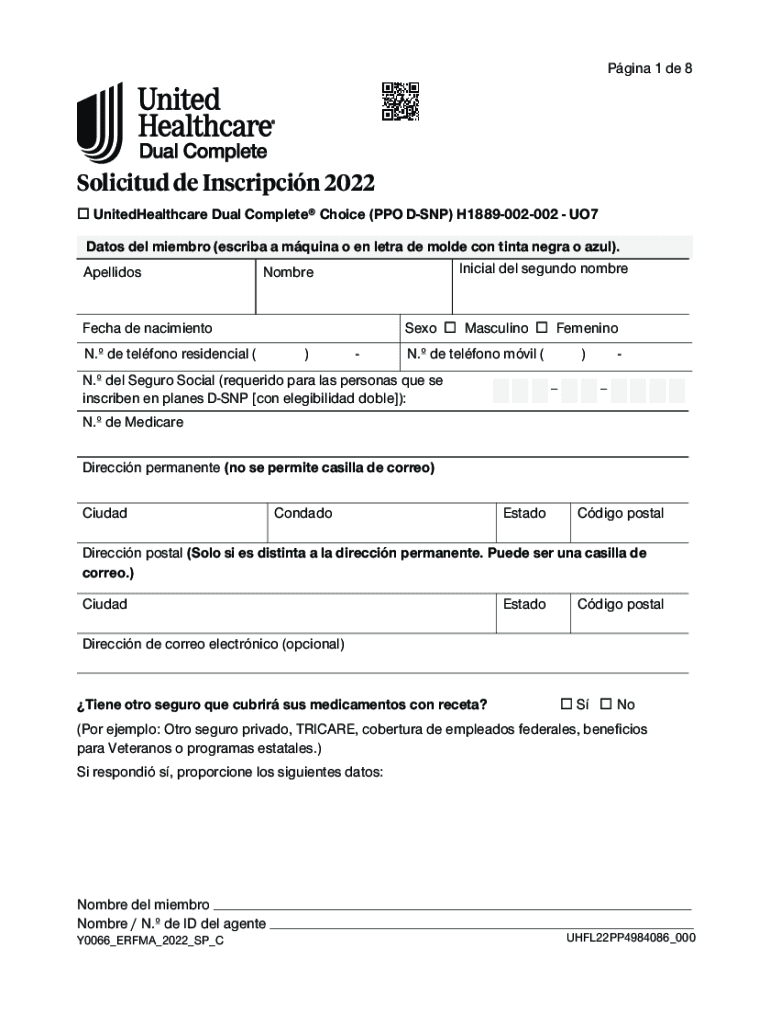 Fillable Online o UnitedHealthcare Dual Complete Choice (PPO DSNP