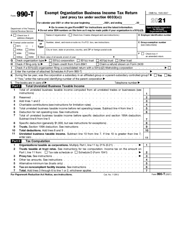 990 t tax form Preview on Page 1