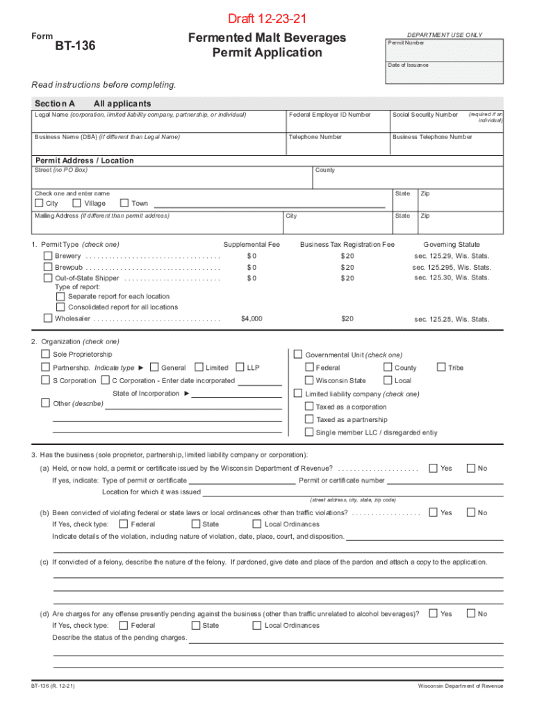 wi fermented permit Preview on Page 1.