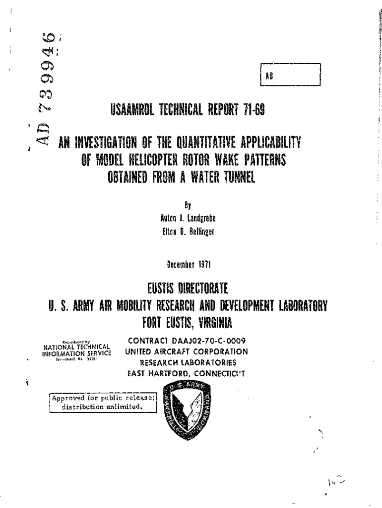 Fillable Online Wind tunnel investigation of helicopter rotor wake