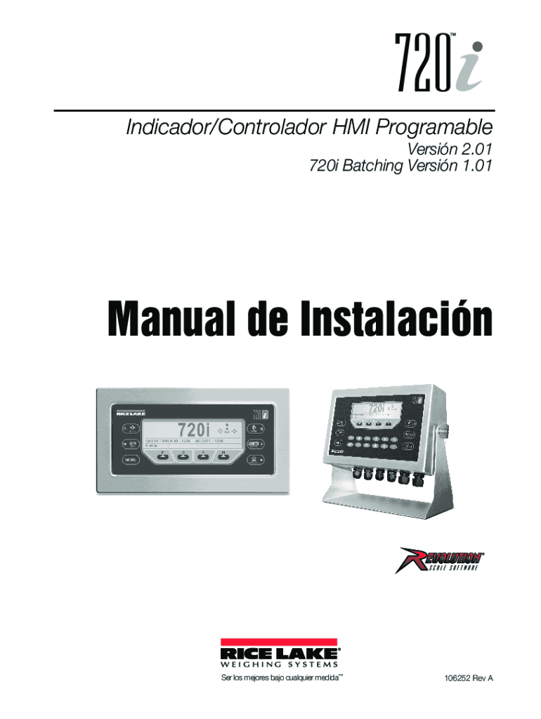 Fillable Online 720i Instalacion Rice Lake Weighing Systems Fax Email