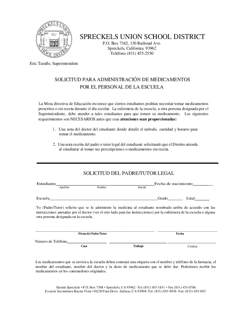 Fillable Online Spreckels Union Elementary School Directory Details