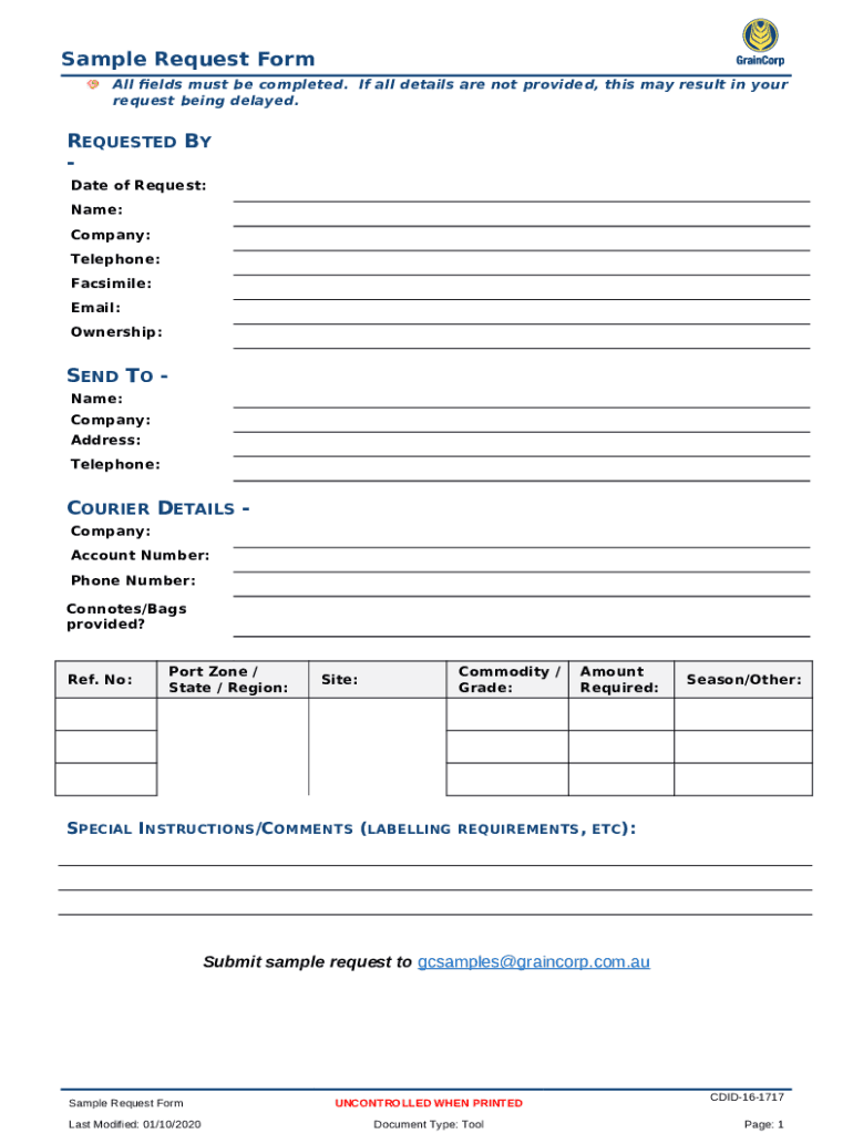Sample Request Doc Template | pdfFiller