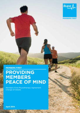 Bupa Members First Physiotherapy Agreement