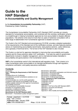 Guide to the HAP Standard in Accountability and Quality Management