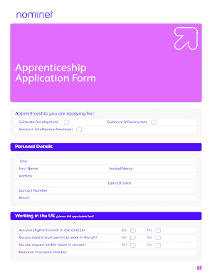 Apprenticeship Application Form