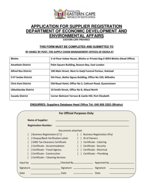 Supplier Registration Form