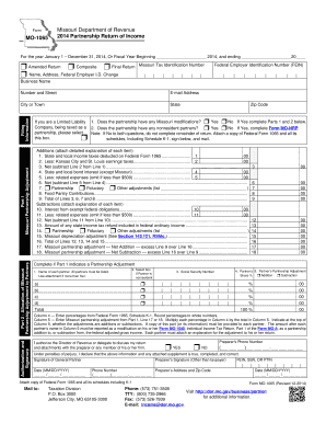 Missouri Partnership Return of Income