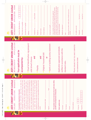 ASTI Credit Union Membership Application