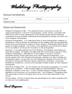 Wedding Photography Contract