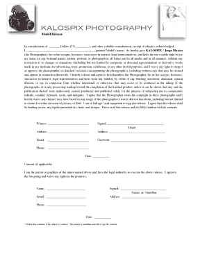 Model Release Agreement