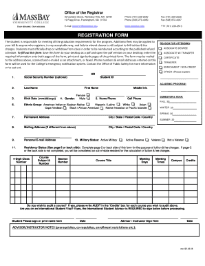 Massachusetts Community Colleges Registration Form