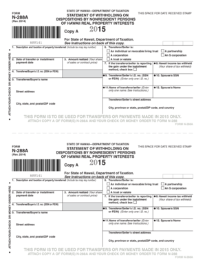 Hawaii Form N-288A