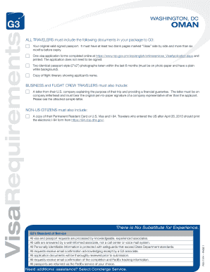 Oman Visa Application Form