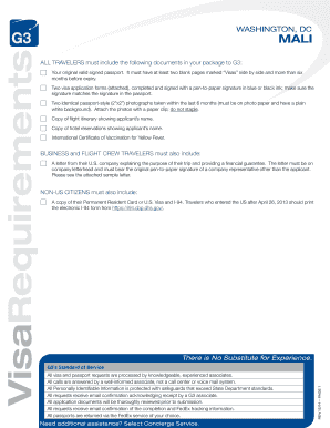 Mali Visa Application Form