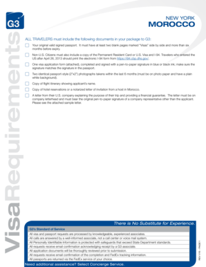 Morocco Visa Application Form