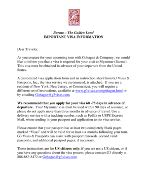 Myanmar Visa Application Form