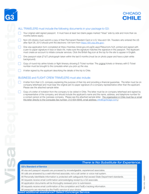 Chile Visa Application Form