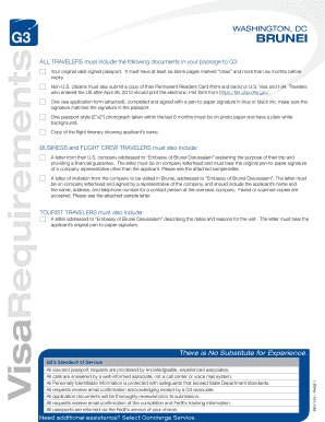 Brunei Visa Application Form