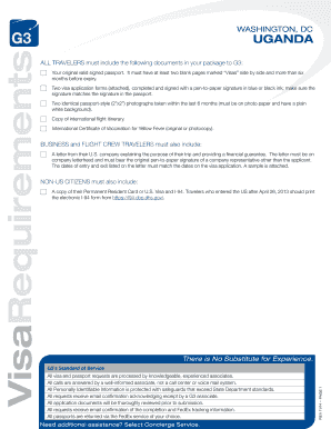 Uganda Visa Application Form