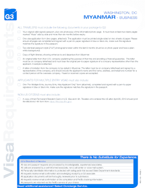 Myanmar Business Visa Application