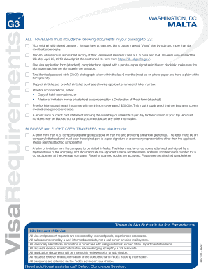 Malta Schengen Visa Application Form