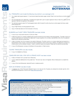 Botswana Visa Application Form