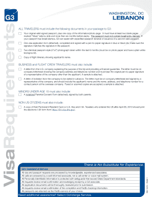 Lebanon Visa Application Form