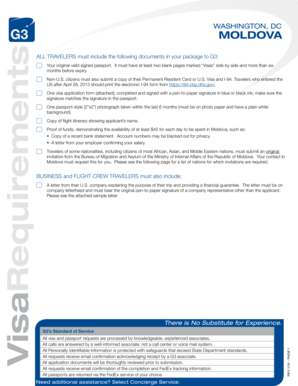 Moldova Visa Application Form