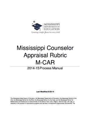 M-CAR Process Manual - Mississippi Department of Education - mde k12 ms