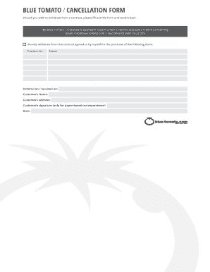 Stornierungsformular