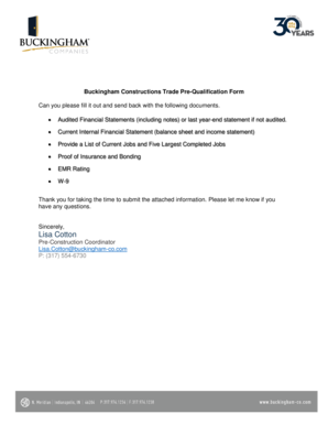 Trade Contractor Prequalification Statement (PDF)