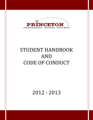 Student Handbook and Code of Conduct Acknowledgment Form