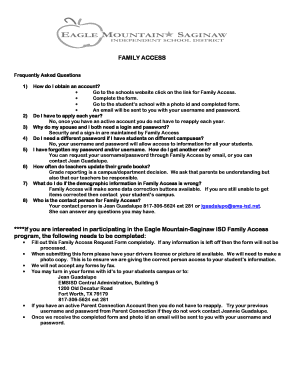 Family Access Request Form