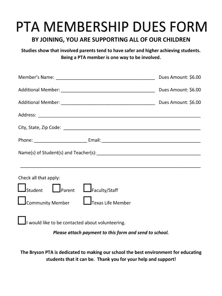 Pta forms online Fill out & sign online DocHub