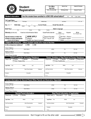 Student Registration Form