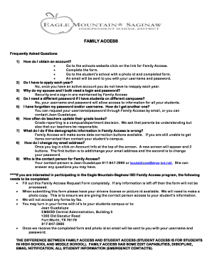 Family Access Request Form