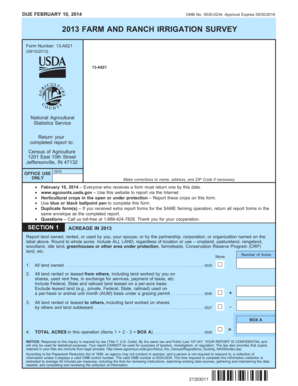 2013 Farm and Ranch Irrigation Survey