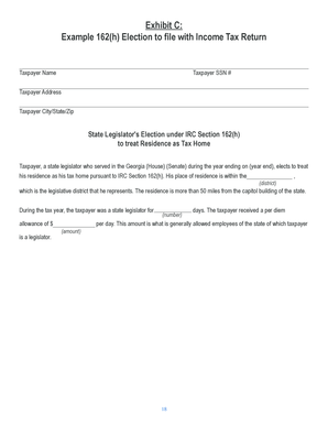 IRC Section 162(h) Election Form