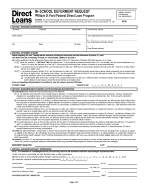 In-School Deferment Request Form