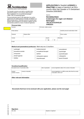 Swedish Licence Application for EEA Professionals