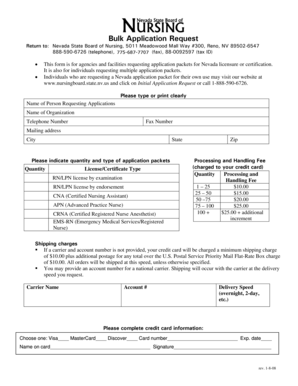 Nevada Nursing License Application Request